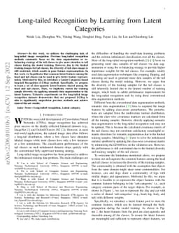 Long-tailed Recognition by Learning from Latent Categories