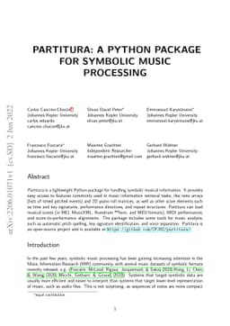 Partitura: A Python Package for Symbolic Music Processing