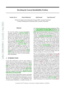 Revisiting the General Identifiability Problem