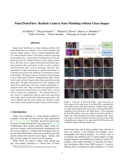 Noise2NoiseFlow: Realistic Camera Noise Modeling without Clean Images