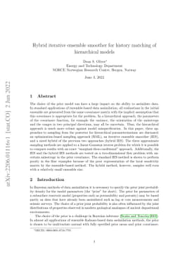 Hybrid iterative ensemble smoother for history matching of hierarchical
  models