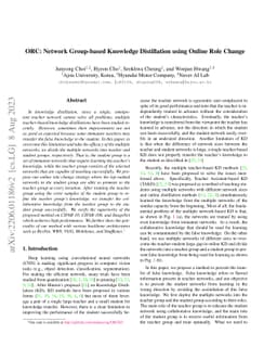 ORC: Network Group-based Knowledge Distillation using Online Role Change