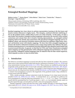Entangled Residual Mappings