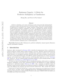 Rashomon Capacity: A Metric for Predictive Multiplicity in
  Classification