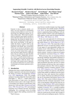 Augmenting Scientific Creativity with Retrieval across Knowledge Domains