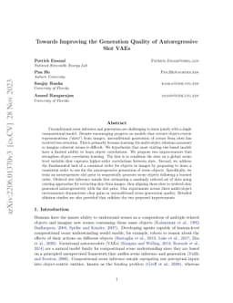 Towards Improving the Generation Quality of Autoregressive Slot VAEs