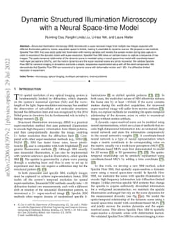 Dynamic Structured Illumination Microscopy with a Neural Space-time
  Model