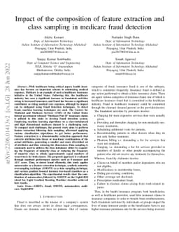 Impact of the composition of feature extraction and class sampling in
  medicare fraud detection