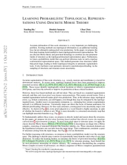 Learning Probabilistic Topological Representations Using Discrete Morse
  Theory