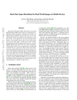 Real-Time Super-Resolution for Real-World Images on Mobile Devices