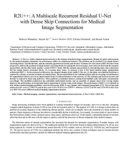 R2U++: A Multiscale Recurrent Residual U-Net with Dense Skip Connections
  for Medical Image Segmentation