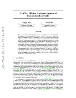 EAANet: Efficient Attention Augmented Convolutional Networks