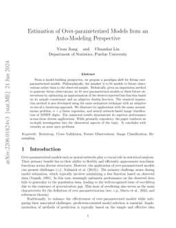 Estimation of Over-parameterized Models from an Auto-Modeling
  Perspective