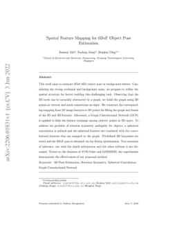 Spatial Feature Mapping for 6DoF Object Pose Estimation
