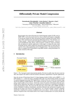 Differentially Private Model Compression