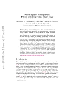 Poisson2Sparse: Self-Supervised Poisson Denoising From a Single Image
