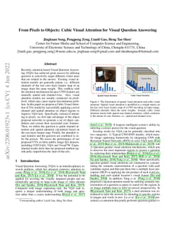 From Pixels to Objects: Cubic Visual Attention for Visual Question
  Answering