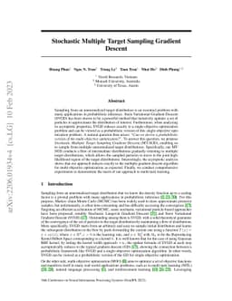 Stochastic Multiple Target Sampling Gradient Descent