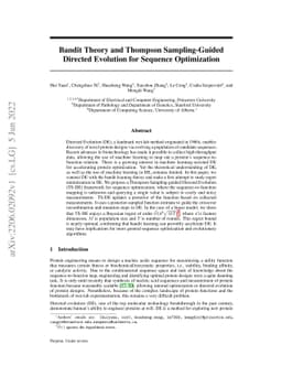 Bandit Theory and Thompson Sampling-Guided Directed Evolution for
  Sequence Optimization