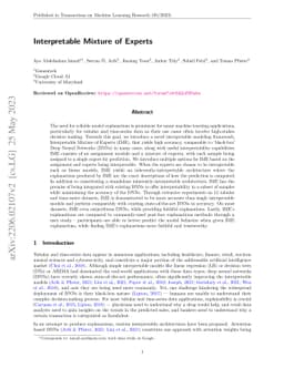 Interpretable Mixture of Experts