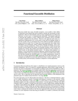 Functional Ensemble Distillation