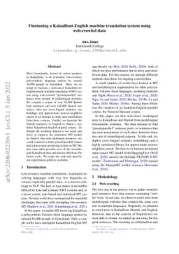 Finetuning a Kalaallisut-English machine translation system using
  web-crawled data