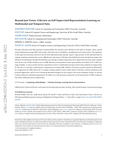 Beyond Just Vision: A Review on Self-Supervised Representation Learning
  on Multimodal and Temporal Data