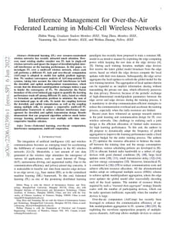 Interference Management for Over-the-Air Federated Learning in
  Multi-Cell Wireless Networks