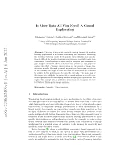 Is More Data All You Need? A Causal Exploration