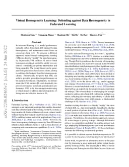 Virtual Homogeneity Learning: Defending against Data Heterogeneity in
  Federated Learning