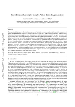 Sparse Bayesian Learning for Complex-Valued Rational Approximations