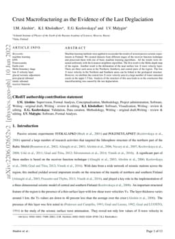 Crust Macrofracturing as the Evidence of the Last Deglaciation