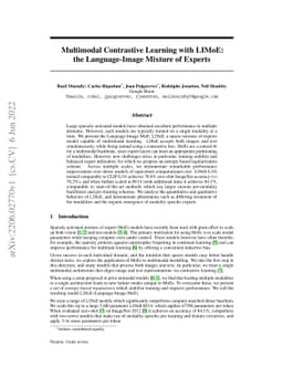 Multimodal Contrastive Learning with LIMoE: the Language-Image Mixture
  of Experts