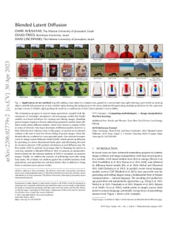 Blended Latent Diffusion