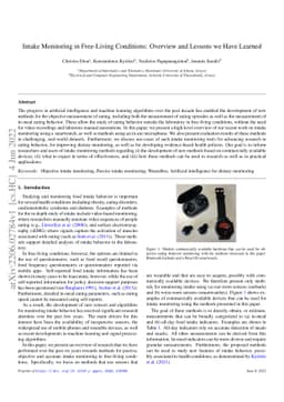 Intake Monitoring in Free-Living Conditions: Overview and Lessons we
  Have Learned