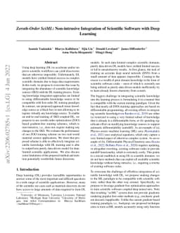Zeroth-Order SciML: Non-intrusive Integration of Scientific Software
  with Deep Learning