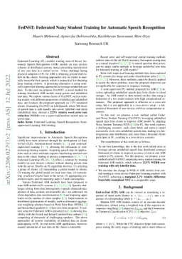 FedNST: Federated Noisy Student Training for Automatic Speech
  Recognition
