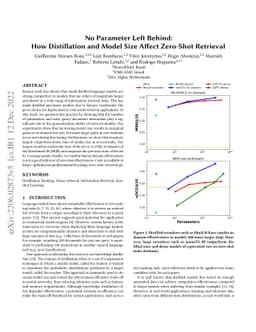 No Parameter Left Behind: How Distillation and Model Size Affect
  Zero-Shot Retrieval