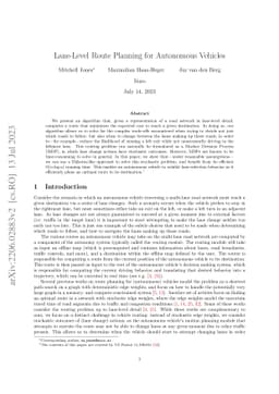 Lane-Level Route Planning for Autonomous Vehicles