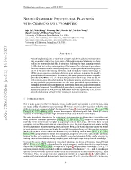 Neuro-Symbolic Procedural Planning with Commonsense Prompting