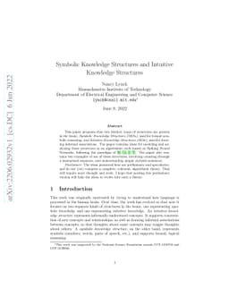 Symbolic Knowledge Structures and Intuitive Knowledge Structures