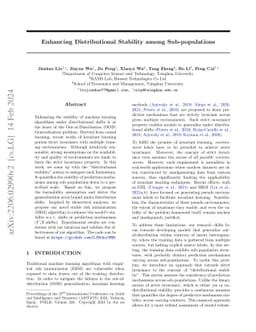 Enhancing Distributional Stability among Sub-populations