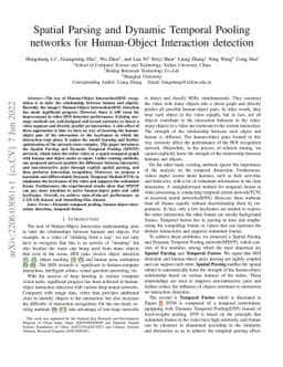 Spatial Parsing and Dynamic Temporal Pooling networks for Human-Object
  Interaction detection