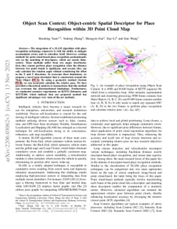 Object Scan Context: Object-centric Spatial Descriptor for Place
  Recognition within 3D Point Cloud Map