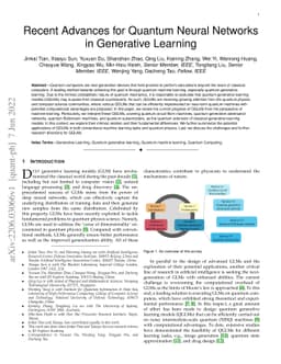 Recent Advances for Quantum Neural Networks in Generative Learning