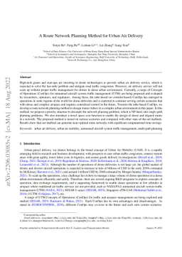 A Route Network Planning Method for Urban Air Delivery