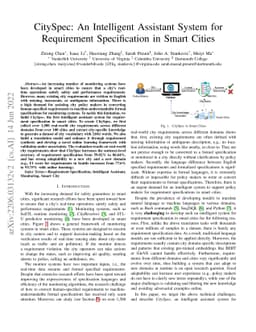 CitySpec: An Intelligent Assistant System for Requirement Specification
  in Smart Cities