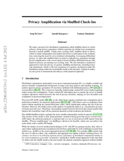 Privacy Amplification via Shuffled Check-Ins