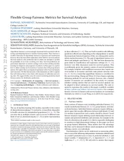 Flexible Group Fairness Metrics for Survival Analysis