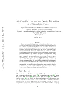 Joint Manifold Learning and Density Estimation Using Normalizing Flows